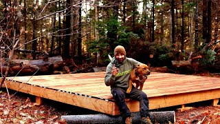 Off Grid Property Building A Hot Tent Deck Platform