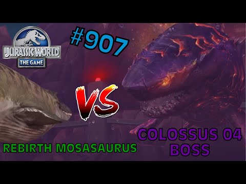 Rebirth Mosasaurus vs Colossus 04 Boss - Jurassic World: The Game - EP 907