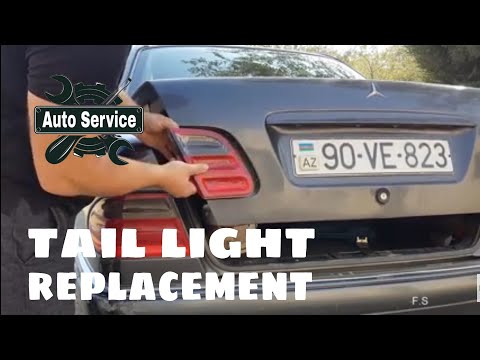 MERCEDES  W210 TRUNK LID TAIL LIGHT BRAKE LIGHT ASSEMBLY REPLACEMENT REMOVAL