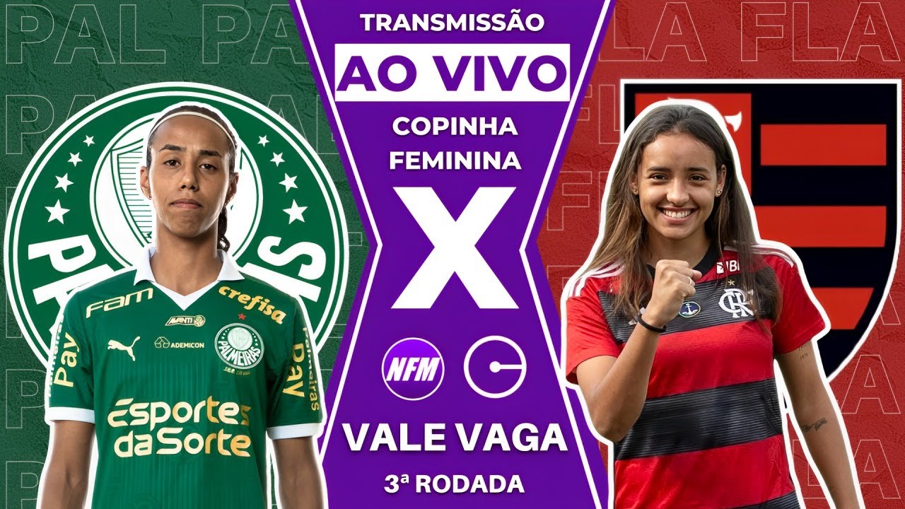 VALE VAGA 🔥 PALMEIRAS X FLAMENGO | COPINHA FEMININA AO VIVO COM IMAGENS DO ESTÚDIO | SUB-20 FEMININO