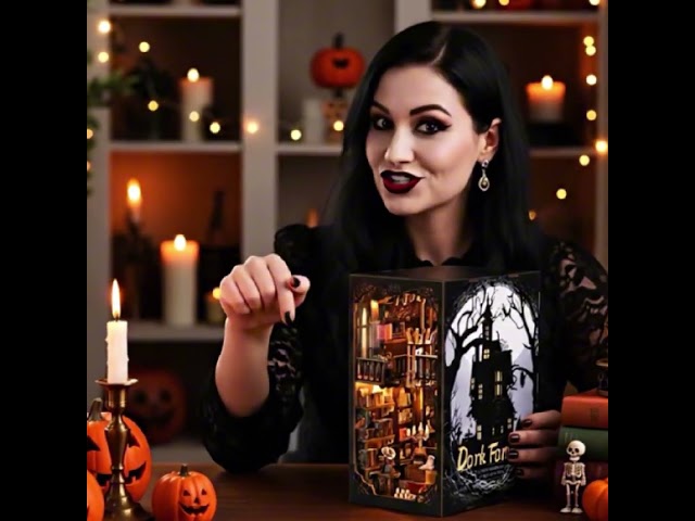 Vídeo relacionado con STRUCWOOD Kit de recovecos de libros de bricolaje, kit estéreo 3D para adultos, luz LED táctil, sujetalibros de madera, modelo de construcción - Magic Night Alley (SQ-16)