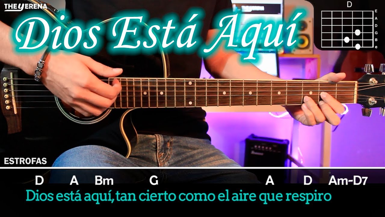 Dios Está Aquí - Tutorial de Guitarra ( Canto Religioso Alabanza Misa ) Para Principiantes