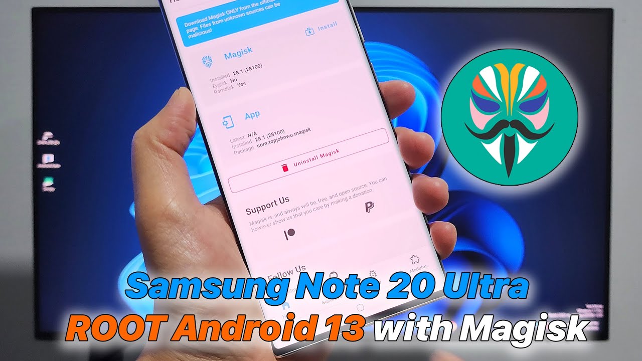 ROOT Samsung Note 20 Ultra Android 13 with Magisk
