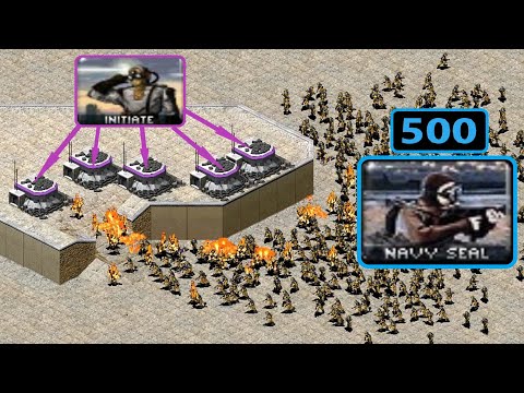 5 Bunker Initiates vs 500 Seals - Red Alert 2