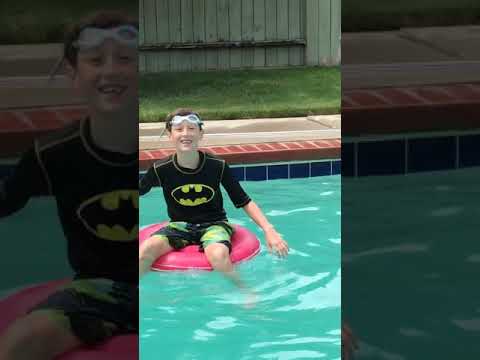 Jet and Jason try to make Garrett fall off a floaty