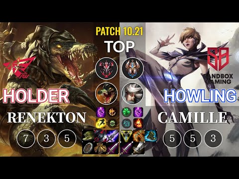 RW Holder Renekton vs SB Howling Camille Top - KR Patch 10.21