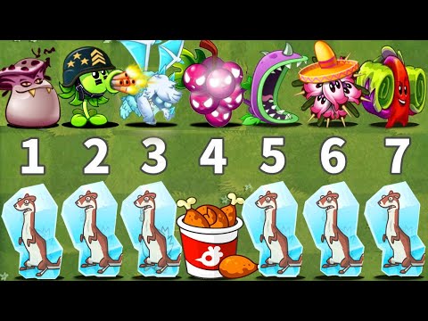 Pvz 2 Challenge - Every Plant POWER UP vs Frozen Ice Weasel Zombie - Who Will Win?