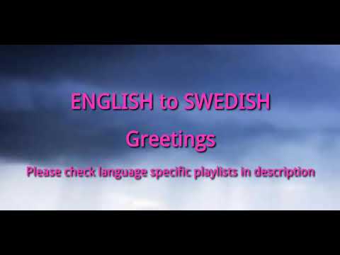 English:Swedish Greetings Learn Swedish While You Sleep!