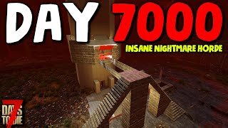 DAY 7000 INSANE HORDE vs THE ECLIPSE TOWER BASE! (