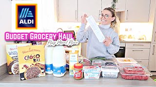 ALDI GROCERY HAUL ON A BUDGET // PLUS MEAL PLAN FOR A  FAMILY OF 4 UK