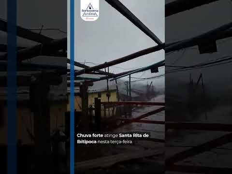 Chuva forte atinge Santana do Garambéu e Santa Rita de Ibitipoca nesta terça-feira