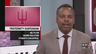IU fraternity suspended for hazing activity