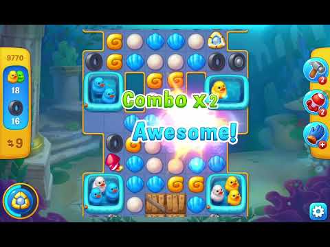 Fishdom Easy Level 9770 (with lightning and bomb boosters @choraelmin