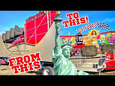 Funfair Ride Build Up Video - Craig Danter's A.R.M Superbowl Ride - Winter Wonderland Stoke