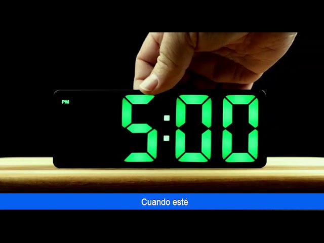 Vídeo relacionado con Diboniur Despertador Digital, LED Reloj Despertador Digital, Doble Alarma, Alimentado por USB/Batería, Reloj Despertador con Memoria de Apagado función de Cuenta Regresiva