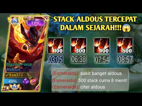 ALDOUS 500 STACK CUMA 8 MENIT!! GINI RAHASIANYA | ALDOUS BEST BUILD 2023 - MOBILE LEGENDS