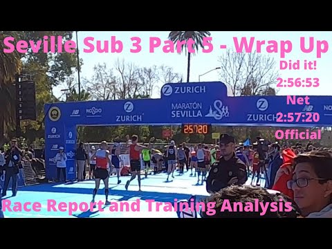 Seville Sub 3 Part 5 - Wrap Up - Race Report and Training Analysis