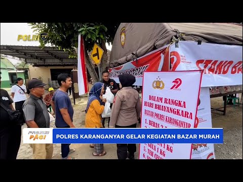 POLRES KARANGANYAR GELAR BAZAR MURAH SAMBUT HARI BHAYANGKARA KE-79