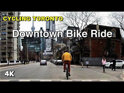 Downtown Toronto Bike Ride - Spring ride through the city 2019 [4K]