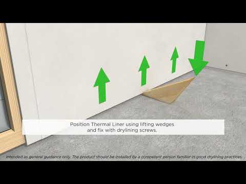 Unilin XT/TLMF. Brick Directly on wall, battens over (Service Void) then plasterboard. Ireland 2025.