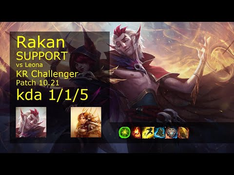 Rakan Support & Caitlyn vs Leona & Kai'Sa - KR Challenger 1/1/5 Patch 10.21 // [롤] 라칸 vs 레오나 서폿