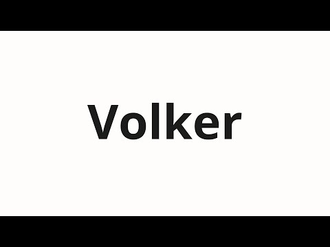 How to pronounce Volker