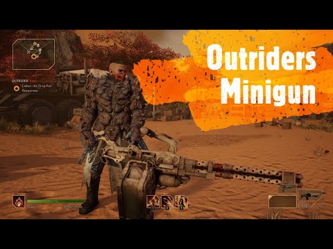 Outriders Minigun, Flamethrower, Alien Weapon Mod