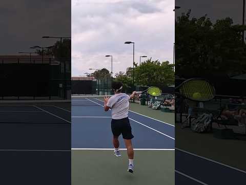D1 Columbia is a forehand MACHINE! #tennis #shorts