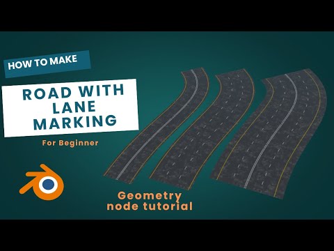 How to make road with lane marking in Geometry node(Blender Tutorial)