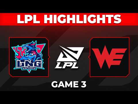 LNG vs WE Highlights Game 3 | LPL 2026 Playoffs | LNG Esports vs Team WE