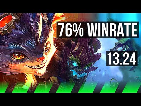 RUMBLE vs MAOKAI (JNG) | 76% winrate, 8/1/4, Legendary | NA Grandmaster | 13.24