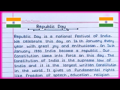 Essay on Republic Day in English || 26 January essay writing || Republic day essay in English ||