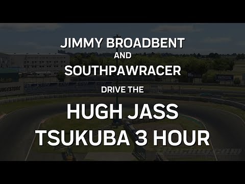 Jimmy Broadbent and SouthPawRacer drive the HughJass Tsukuba 3 Hour