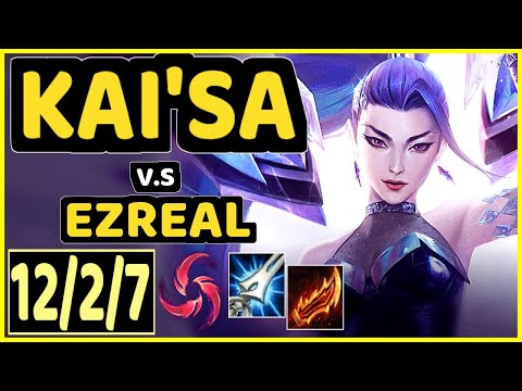 HYBRID (KAI'SA) vs EZREAL - 12/2/7 KDA BOTTOM ADC GAMEPLAY - KR Ranked GRANDMASTER