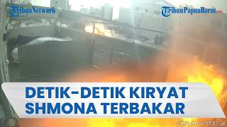 Detik-detik Kiryat Shmona Terbakar Kena Serangan Beruntun Rudal Iran dan Ledakan Terekam CCTV
