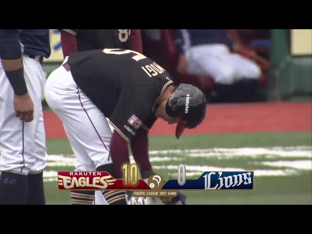 【3回裏】打線爆発!! イーグルス・茂木のタイムリーで早くも2桁得点!! 2017/5/28 E-L