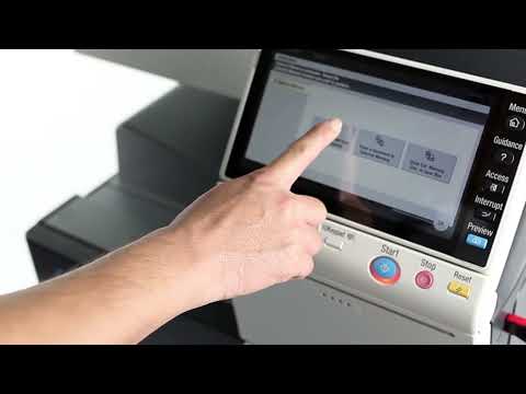 How To Print via USB using copier machine konica minolta bizhub step by step