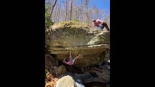 Video thumbnail of Swamp Puppy, V3. Pisgah National Forest