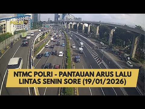 NTMC POLRI - PANTAUAN ARUS LALU LINTAS SENIN SORE (19/01/2026)