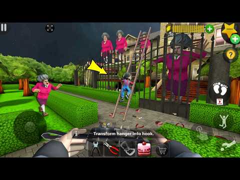 Scary Teacher 3D - troll Miss T so many ladder and traps(Mod menu) gameplay part5573 #scaryteacher3d