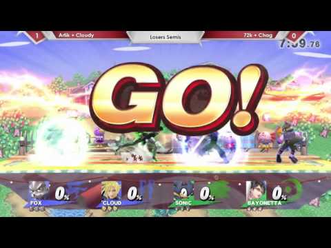 SP47 2v2 - Artik (Fox) & Cloudy (Cloud) Vs. 72K (Sonic) & Chag (Bayonetta) LS - Smash 4