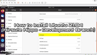 How to Install Ubuntu 21.04 (Hirsute Hippo - Development Branch) on VMware | SYSNETTECH Solutions