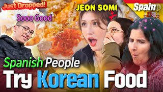 Spanish people tried Korean food and loved it 😍😍