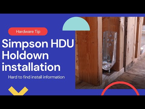 How To Install Simpson Strongtie HDU Hold Down Brackets