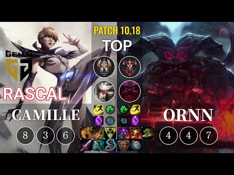 GEN Rascal Camille vs Ornn Top - KR Patch 10.18