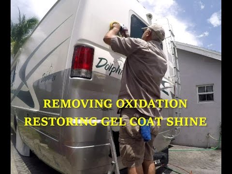 How To REMOVE OXIDATION | RESTORE GEL COAT SHINE FIBERGLASS RV using Meguiars compound polish kit