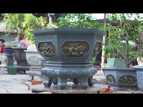 Khuôn chậu lục giác 75 có chân kỷ