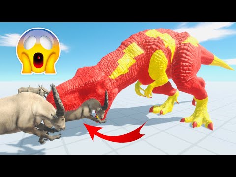 T-Rex Shazam vs 20x Water Buffalo 😱 - Animal Revolt Battle Simulator