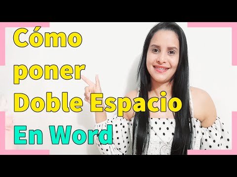 Cómo poner Doble Espacio en Word - 2022