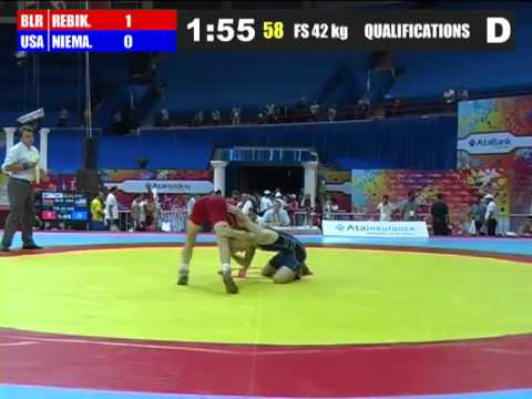 2012 Cadet Worlds 42kg - Andrew Nieman (USA) vs. Yauheni Bebikau (BLR)